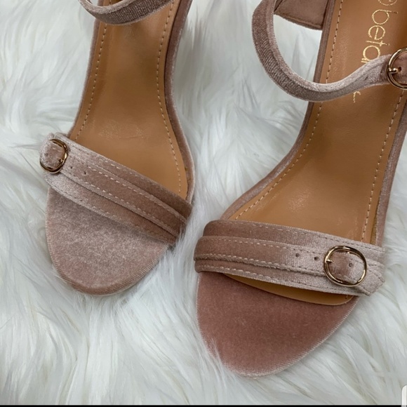 Pink Velvet Heels!! ⚡1 PAIR LEFT!!⚡ - Picture 3 of 6